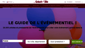 What Acteur-fete.com website looked like in 2017 (7 years ago)