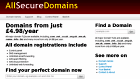 What Allsecuredomains.com website looked like in 2017 (7 years ago)