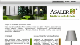 What Asaler.sk website looked like in 2017 (6 years ago)