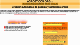 What Acrosticos.org website looked like in 2017 (6 years ago)