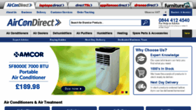 What Aircondirect.co.uk website looked like in 2017 (6 years ago)