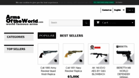 What Armsoftheworld.com website looked like in 2017 (7 years ago)