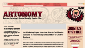 What Artonomy.co website looked like in 2017 (6 years ago)
