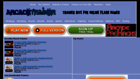 What Arcadetrainer.com website looked like in 2017 (6 years ago)