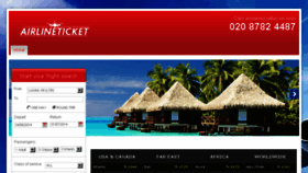 What Airlineticket.co.uk website looked like in 2017 (6 years ago)