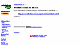 What Arbeitslosennetz.org website looked like in 2017 (6 years ago)