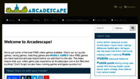 What Arcadescape.com website looked like in 2017 (6 years ago)