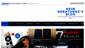 What Akinbabatunde.com website looked like in 2017 (7 years ago)