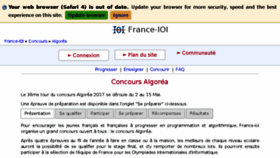 What Algorea.org website looked like in 2017 (8 years ago)