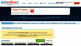 What Animeultima.tv website looked like in 2017 (8 years ago)