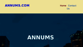 What Annums.com website looked like in 2017 (6 years ago)