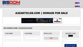 What A2zarticles.com website looked like in 2017 (6 years ago)