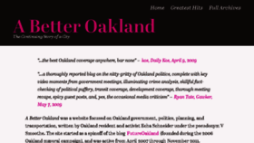 What Abetteroakland.com website looked like in 2017 (6 years ago)