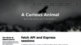 What Acuriousanimal.com website looked like in 2017 (6 years ago)