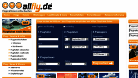 What Allfly.de website looked like in 2017 (6 years ago)