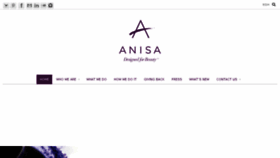What Anisa.com website looked like in 2017 (6 years ago)
