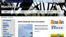 What Artsnashville.org website looked like in 2017 (6 years ago)