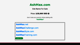 What Ashmax.com website looked like in 2017 (6 years ago)