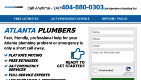 What Atlantaplumbers.com website looked like in 2017 (6 years ago)