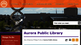 What Auroralibrary.org website looked like in 2017 (7 years ago)