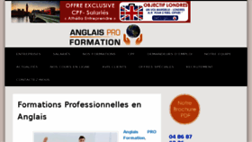 What Anglais-pro.com website looked like in 2017 (6 years ago)