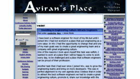 What Aviransplace.com website looked like in 2017 (7 years ago)