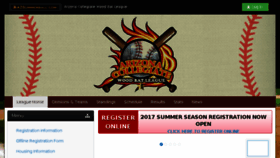 What Azsummerball.com website looked like in 2017 (6 years ago)