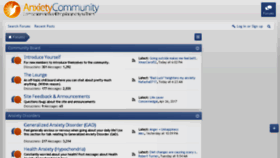 What Anxietycommunity.com website looked like in 2017 (6 years ago)