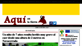 What Aquienlasierra.es website looked like in 2017 (6 years ago)