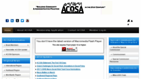 What Acosa.org website looked like in 2017 (7 years ago)