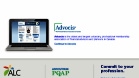 What Advocis.ca website looked like in 2017 (6 years ago)