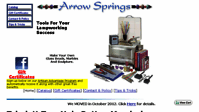 What Arrowsprings.com website looked like in 2017 (6 years ago)
