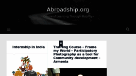 What Abroadship.org website looked like in 2017 (7 years ago)