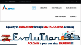 What Acadmin.in website looked like in 2017 (6 years ago)