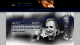 What Alanrickmandaily.com website looked like in 2017 (7 years ago)