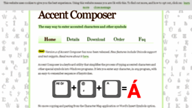 What Accentcomposer.com website looked like in 2017 (6 years ago)