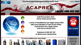 What Acapree.com website looked like in 2017 (6 years ago)
