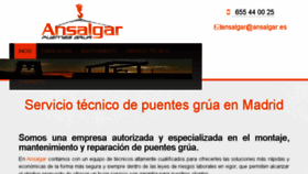 What Ansalgar.es website looked like in 2017 (6 years ago)