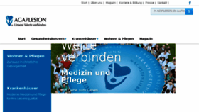What Agaplesion.de website looked like in 2017 (8 years ago)