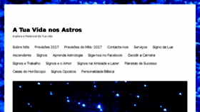 What Atuavidanosastros.com website looked like in 2017 (6 years ago)
