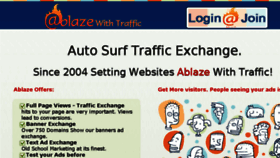 What Ablazewithtraffic.com website looked like in 2017 (6 years ago)