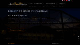 What Arcade-reception.fr website looked like in 2017 (7 years ago)