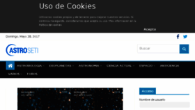 What Astroseti.org website looked like in 2017 (8 years ago)