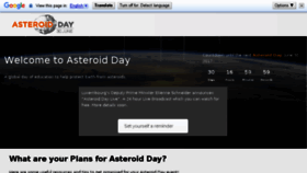 What Asteroidday.org website looked like in 2017 (7 years ago)