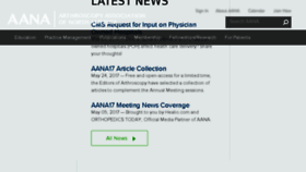 What Aana.org website looked like in 2017 (6 years ago)