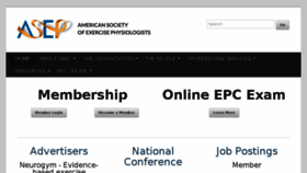 What Asep.org website looked like in 2017 (8 years ago)