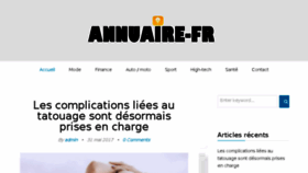 What Annuaire-fr.net website looked like in 2017 (9 years ago)