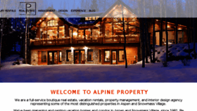 What Alpineproperty.com website looked like in 2017 (6 years ago)
