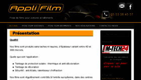 What Applifilm.fr website looked like in 2017 (6 years ago)