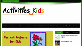What Activitiesforkids.com website looked like in 2017 (6 years ago)